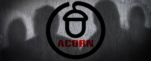 Acorn symbol with shadows.