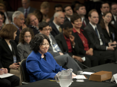 Supreme Court nominee Sonia Sotomayor testifies during her nomination hearing before the Senate Judiciary Committee, July 13, 2009.