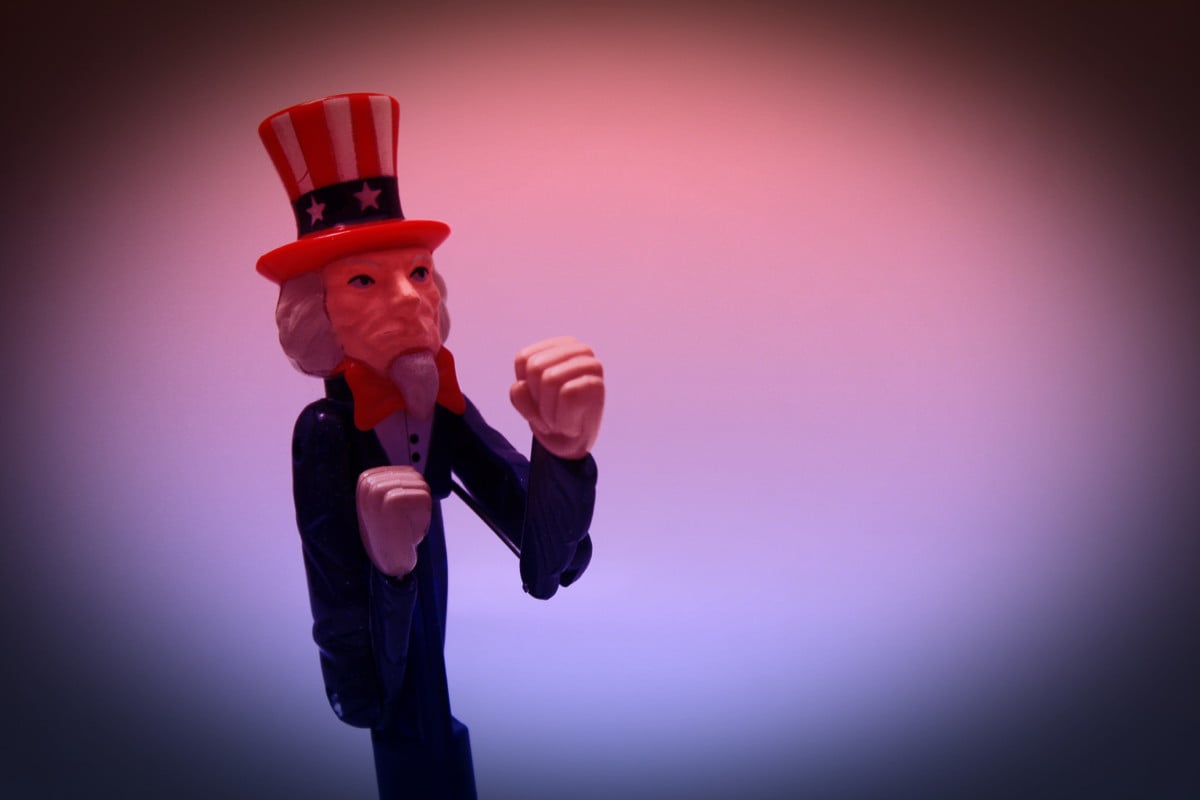 Uncle Sam, ready to fight