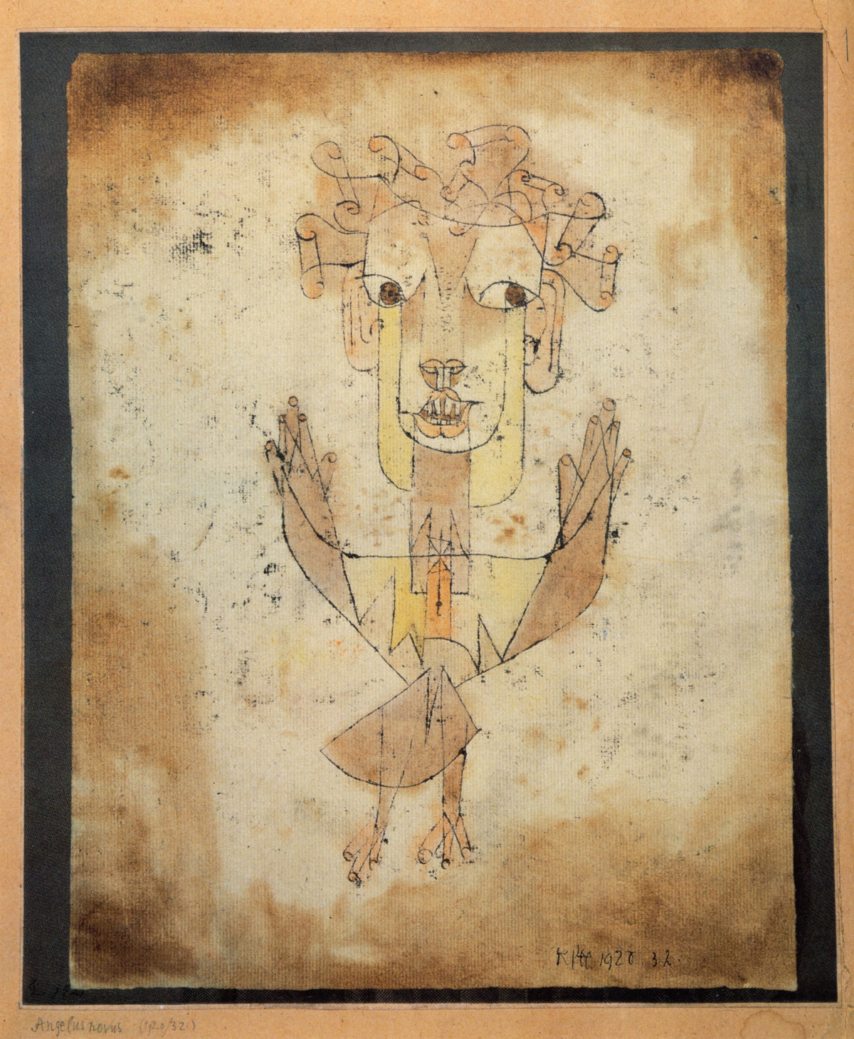 Angelus Novus, 1920, by Paul Klee. From the collection of Israel Museum, Jerusalem.