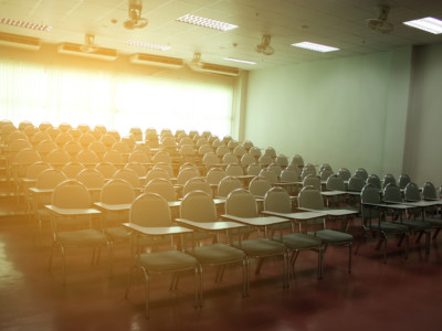 Empty college classroom