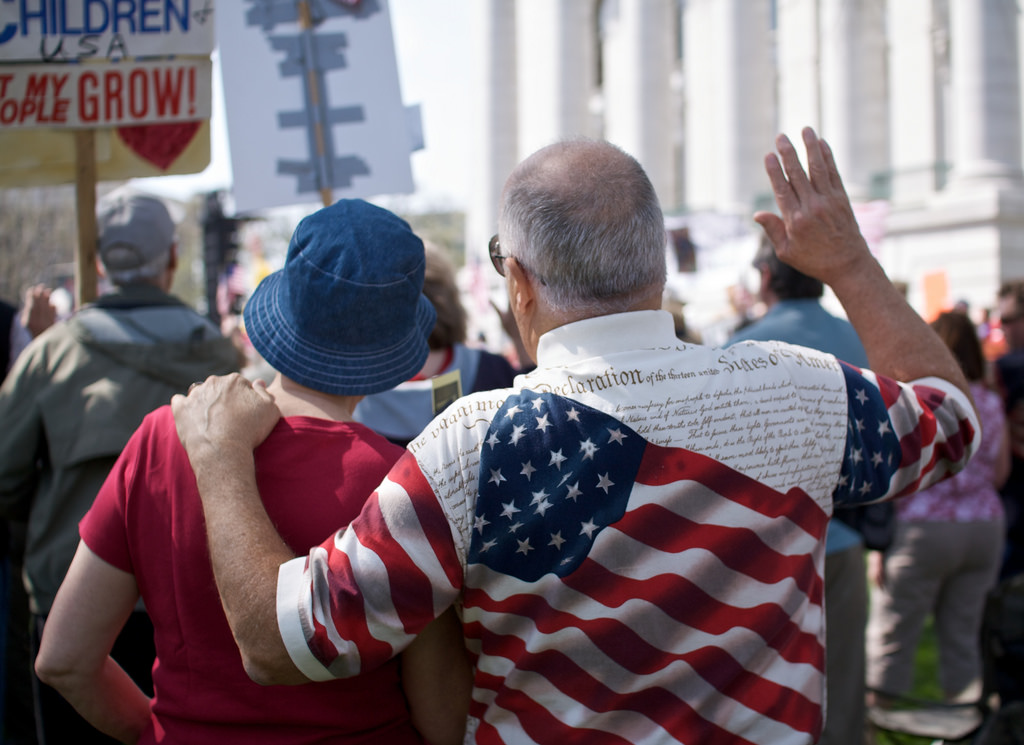 Tea Partiers in Madison, Wisconsin, April 15, 2010.