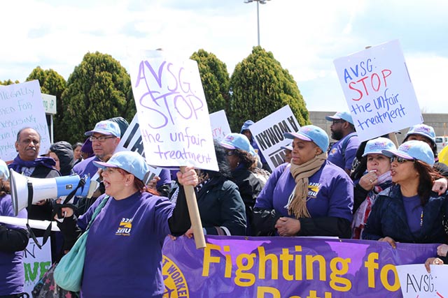 New York Airport Workers Strike, Telling Management "Poverty Wages Don ...