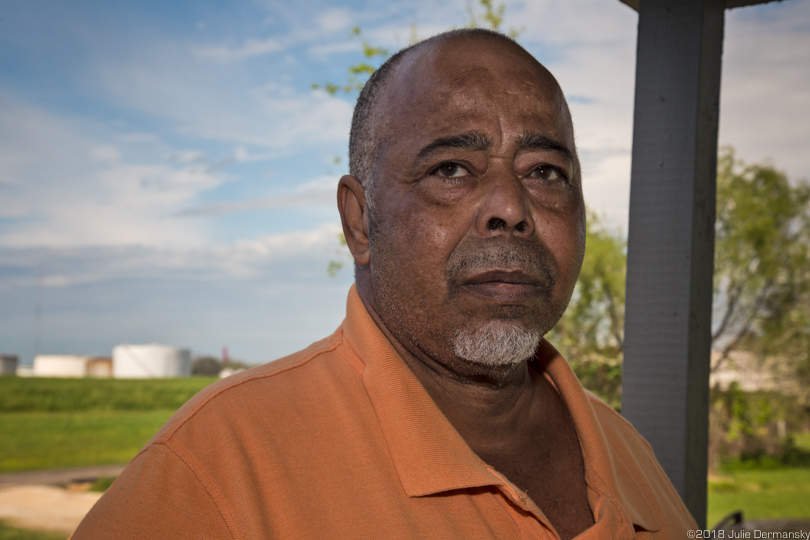 Keith Hunter, long-time resident of St. James, Louisiana, in March 2017, roughly a year before he died.