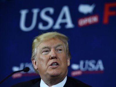 Donald Trump speaks during a round table discussion on tax reform