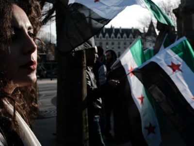 Demonstration against bombing in Syria