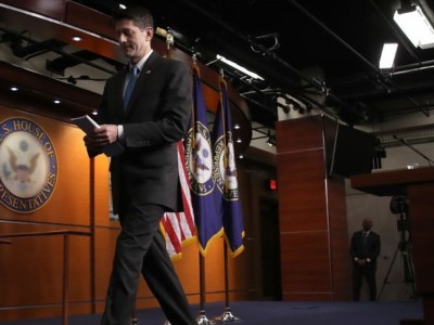 Speaker of the House Paul Ryan (R-WI) leaves his weekly press conference April 12, 2018 in Washington, DC. Ryan answered a range of questions related primarily to his announcement yesterday that he will not run for office again in the 2018 midterm election.