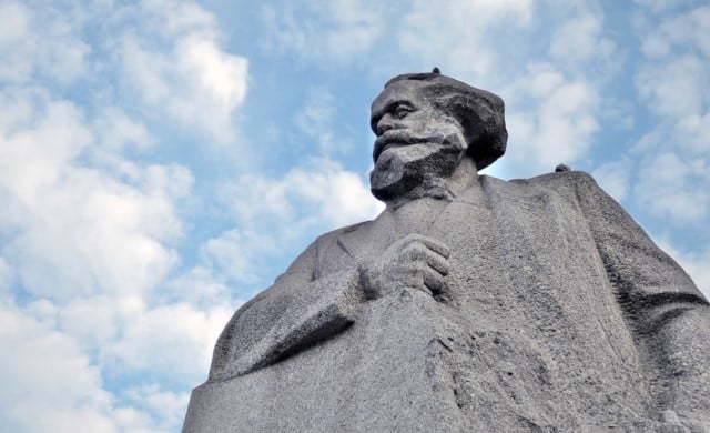 Monument to Karl Marx in Moscow city center.