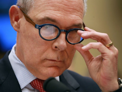 Environmental Protection Agency Administrator Scott Pruitt testifies before the House Energy and Commerce Committee's Environment Subcommittee in the Rayburn House Office Building on Capitol Hill April 26, 2018, in Washington, DC.