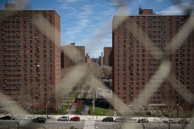 The Henry Rutgers Houses, a public housing development built and maintained by the New York City Housing Authority (NYCHA), stand in in the Lower East Side of Manhattan, April 26, 2018, in New York City.