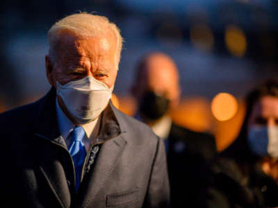 President Biden leaves the White House on February 12, 2021, in Washington D.C.