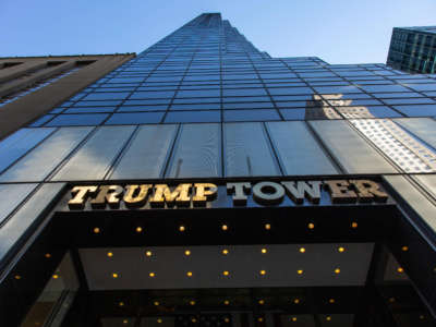 Trump Tower is seen in New York City on February 13, 2020.