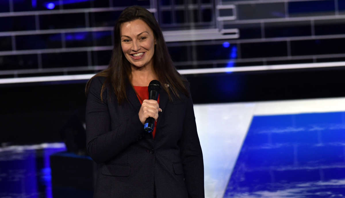 Florida Agriculture and Consumer Services Commissioner Nikki Fried is seen at The Knight Concert Hall in Miami, Florida, on June 26, 2019.