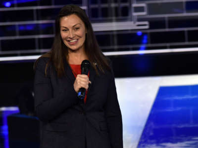 Florida Agriculture and Consumer Services Commissioner Nikki Fried is seen at The Knight Concert Hall in Miami, Florida, on June 26, 2019.