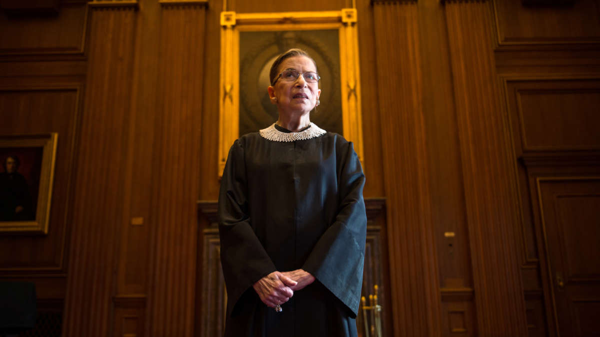 Supreme Court Justice Ruth Bader Ginsburg is photographed in the East conference room at the U.S. Supreme Court in Washington, D.C., on August 30, 2013.
