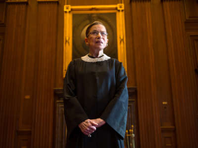 Supreme Court Justice Ruth Bader Ginsburg is photographed in the East conference room at the U.S. Supreme Court in Washington, D.C., on August 30, 2013.