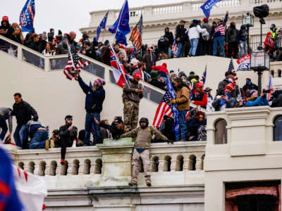 Trump supporters storm the U.S. Capitol following a rally with then-President Trump on January 6, 2021, in Washington, D.C.
