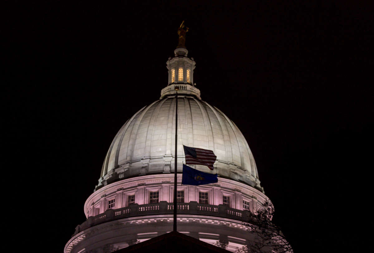 The Wisconsin State Capitol is seen on December 4, 2018, in Madison, Wisconsin.