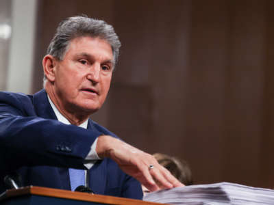 Sen. Joe Manchin speaks on Capitol Hill on December 14, 2020, in Washington, D.C.