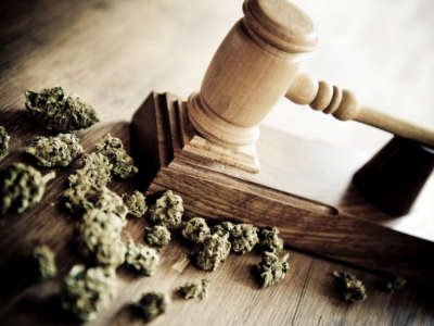 Cannabis and court gavel
