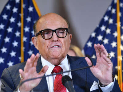 Rudy Giuliani speaks during a press conference at the Republican National Committee headquarters in Washington, D.C., on November 19, 2020.