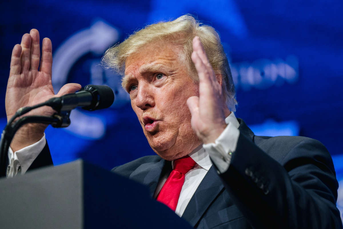 Former President Donald Trump speaks during the Rally To Protect Our Elections conference on July 24, 2021, in Phoenix, Arizona.