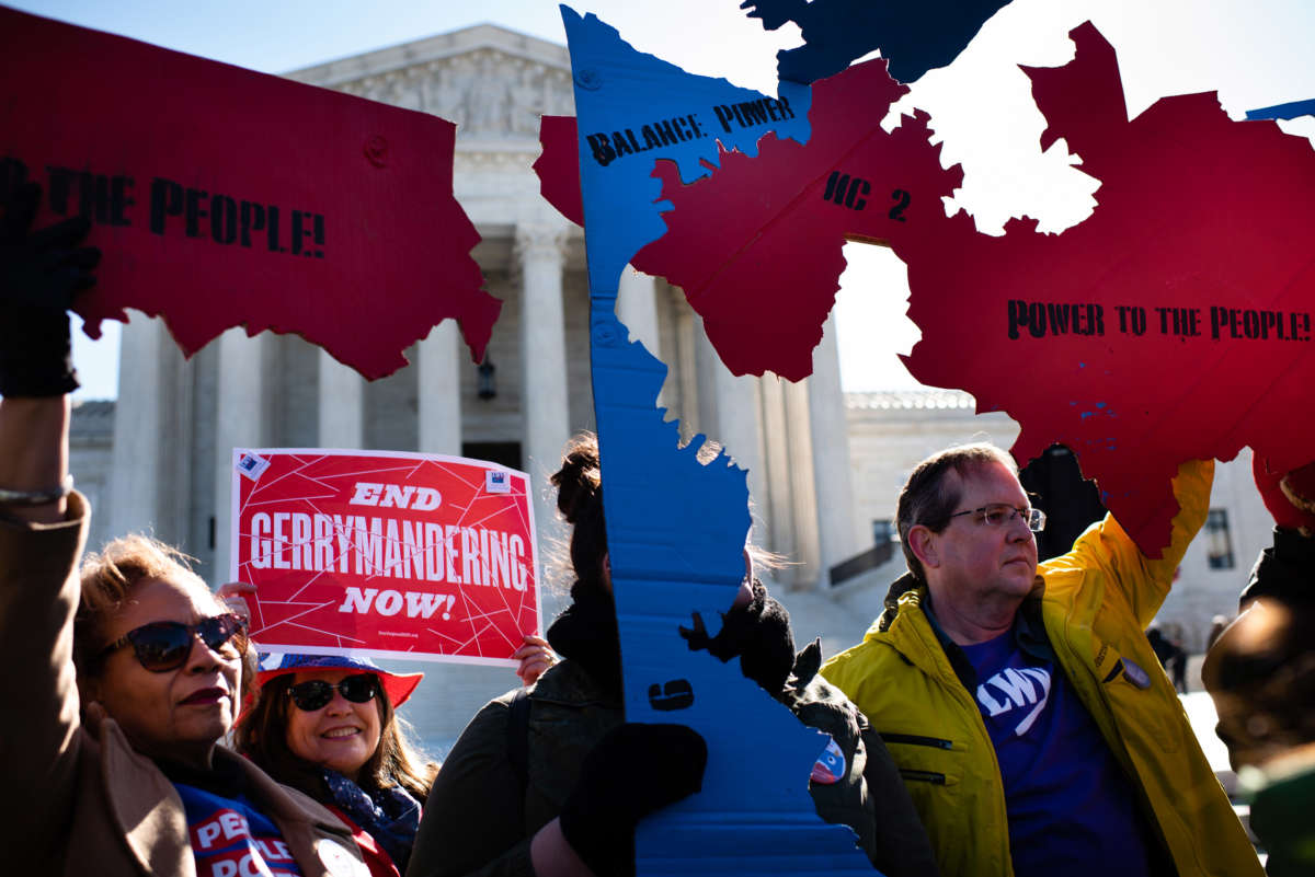 A Fair Maps Rally is held in front of the U.S. Supreme Court on March 26, 2019, in Washington, D.C.