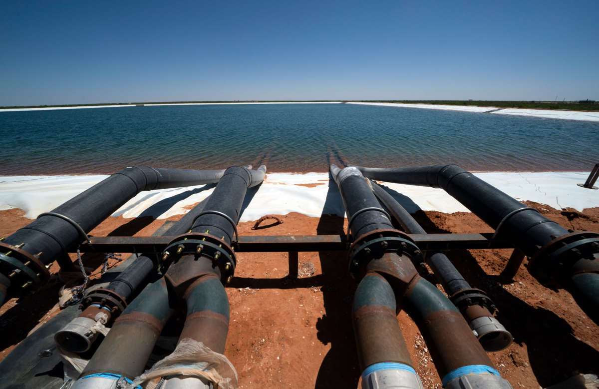 Oil is extracted from oil wells in the Permian Basin in Midland, Texas, on May 4, 2018.