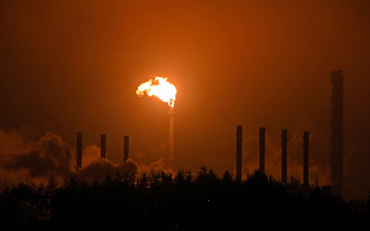 ExxonMobil's Fife Ethylene Plant where "unplanned flaring" following a malfunction has caused concern amongst local residents, on April 23, 2019, in Cowdenbeath, Scotland.