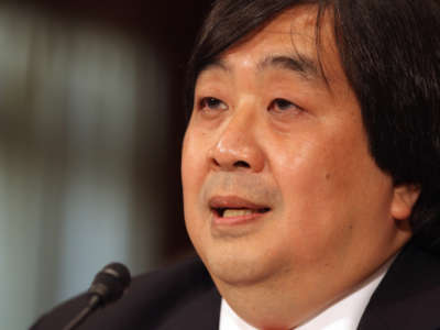 State Department legal advisor Harold Koh testifies before the Senate Foreign Relations Committee about the War Powers Act on June 28, 2011, in Washington, D.C.