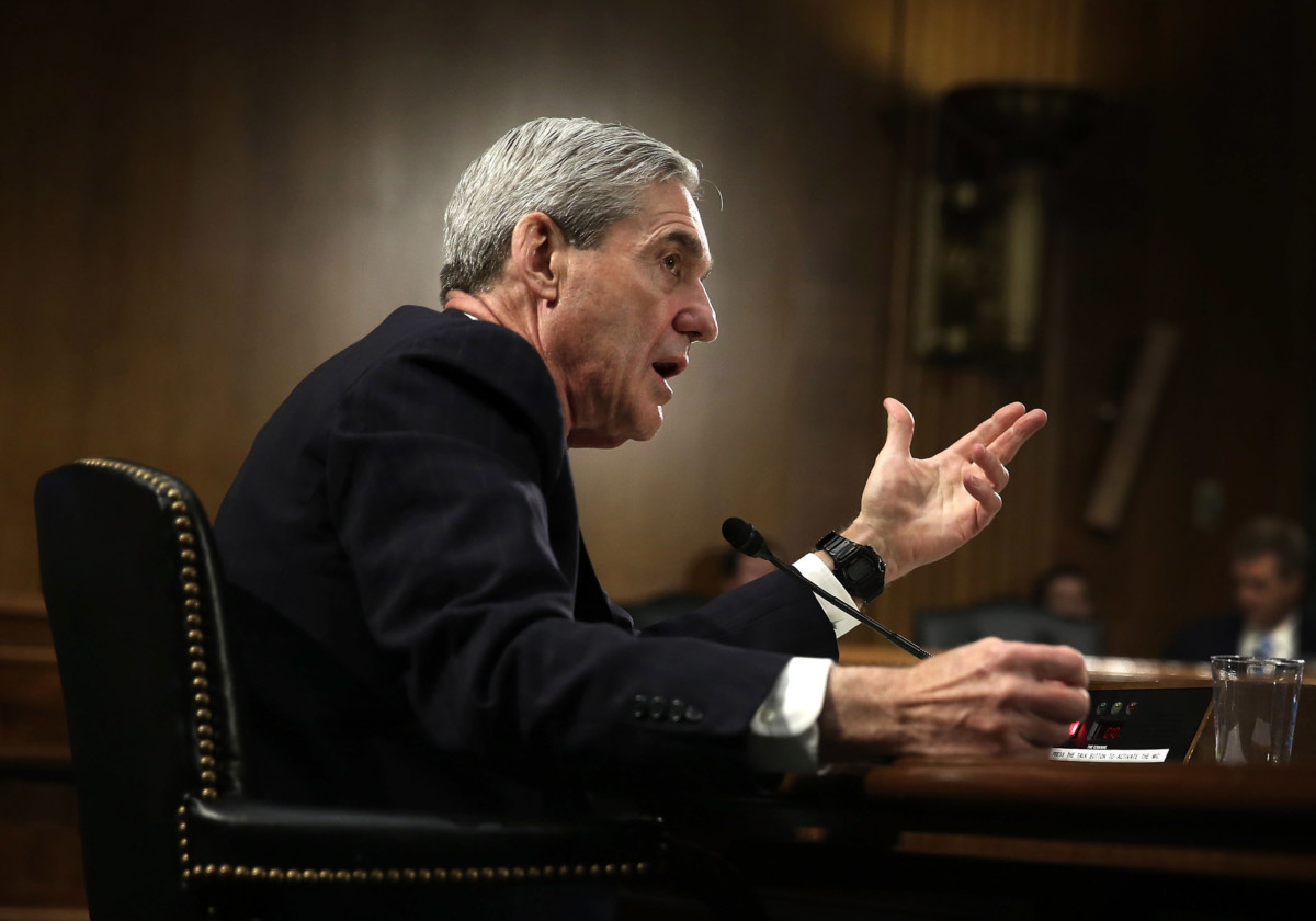 FBI Director Robert Mueller testifies during a hearing before the Senate Judiciary Committee June 19, 2013, on Capitol Hill in Washington, DC.