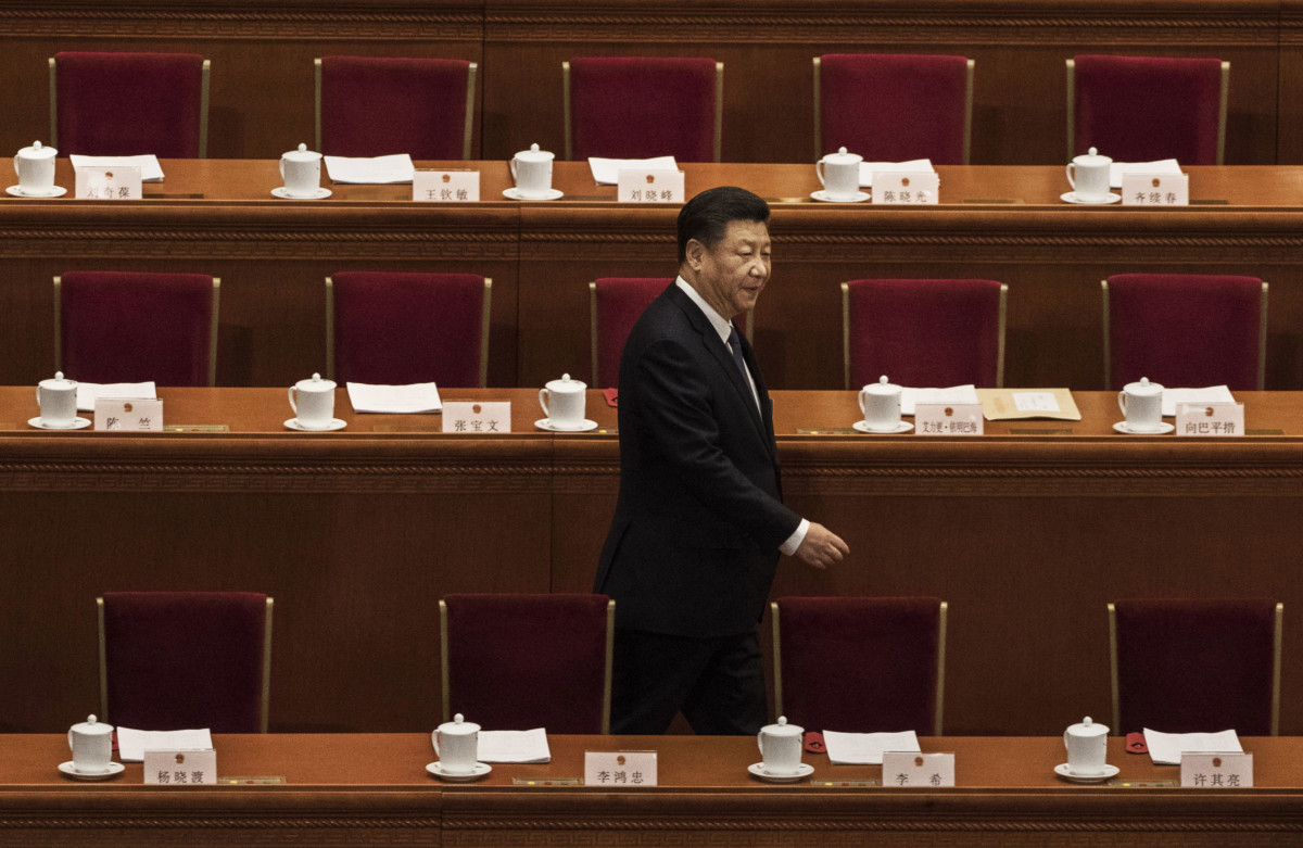 China's President Xi Jinping arrives to a session of the National People's Congress to vote on a constitutional amendment at The Great Hall of The People on March 11, 2018, in Beijing, China.