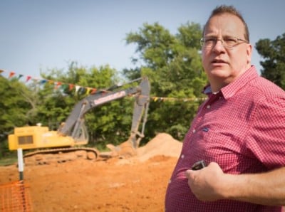 Former TransCanada engineer-turned-whistleblower Evan Vokes at a TransCanada construction site in Texas.