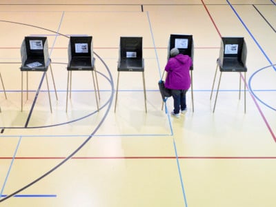 A woman votes on November 8, 2016, in Durham, North Carolina.