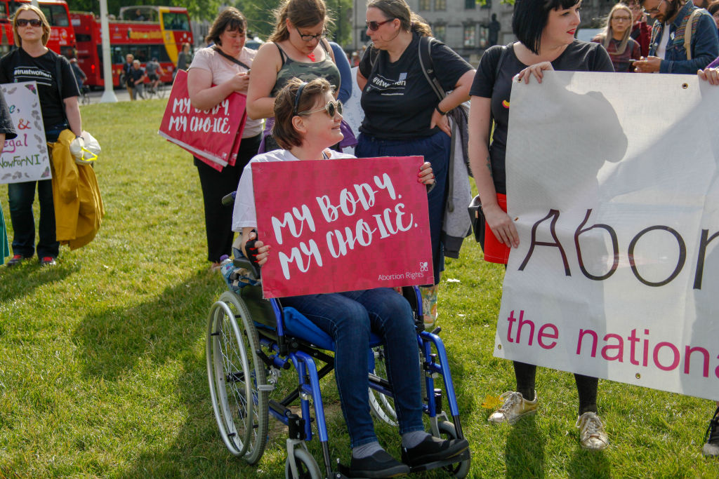 Pro-choice groups and supporters protested in London, UK, on June 5, 2018, to regulate abortion in Northern Ireland.