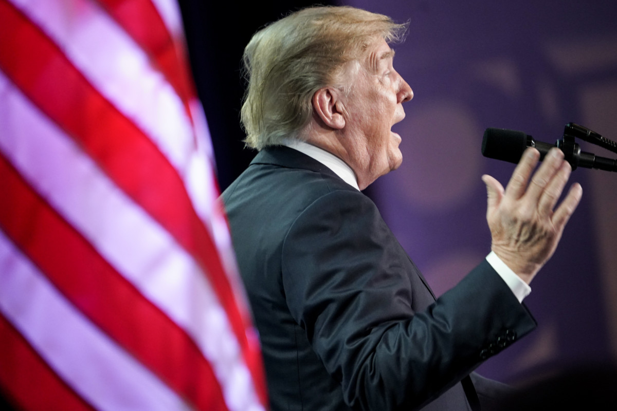 President Donald Trump speaks at the National Federation of Independent Businesses 75th Anniversary Celebration at the Hyatt Regency hotel in Washington, DC on June 19, 2018.