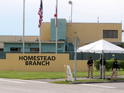 The Homestead Temporary Shelter for Unaccompanied Children on June 19, 2018 in Homestead, FL.