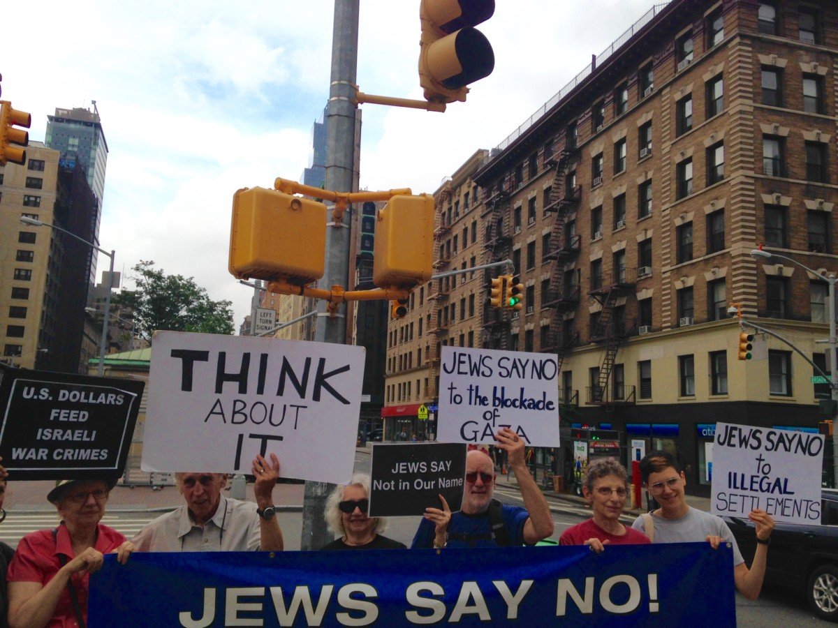 "Jews Say No!" monthly protest in New York City.