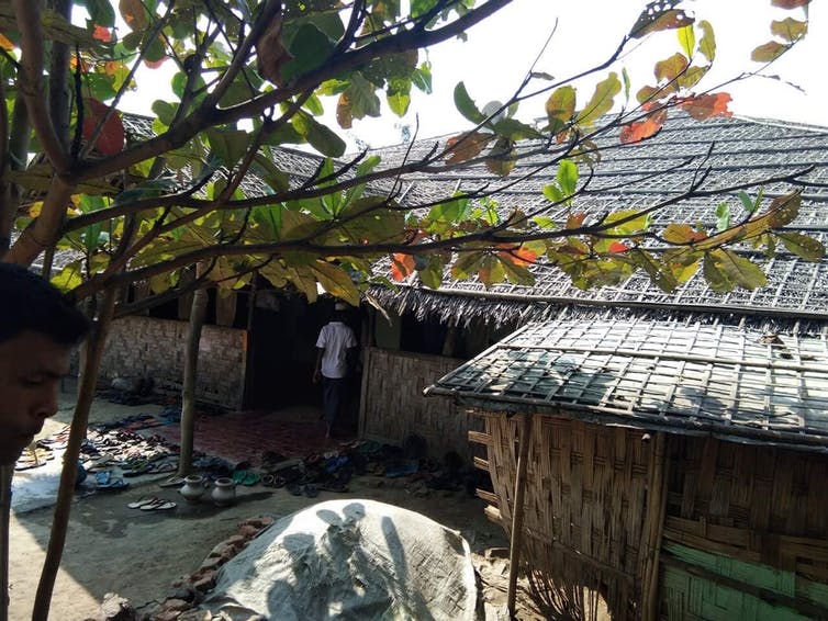 A mosque in one of the Rohingya camps on the outskirts of Sittwe.