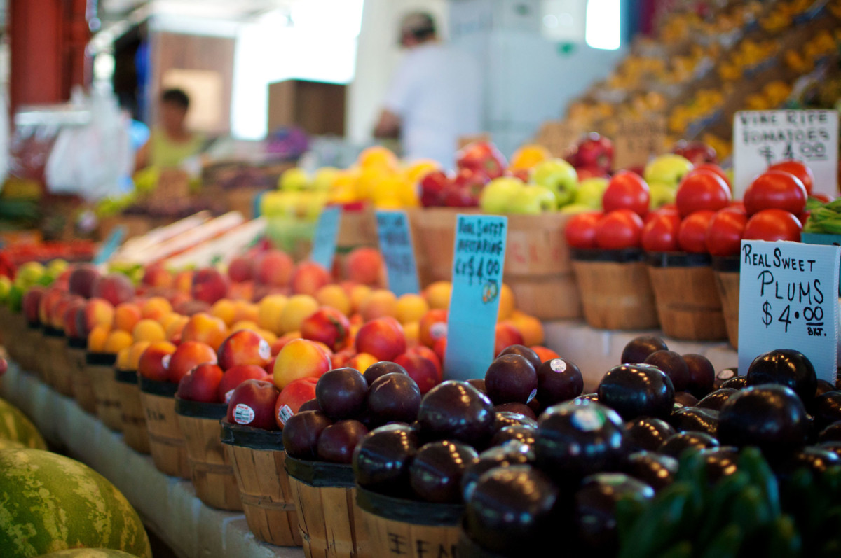 Fruit sold at a farmers market