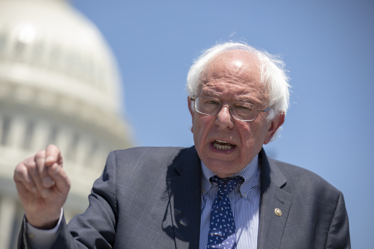 Sen. Bernie Sanders (I-Vermont) speaks during a news conference regarding the separation of immigrant children at the US Capitol on July 10, 2018, in Washington, DC.