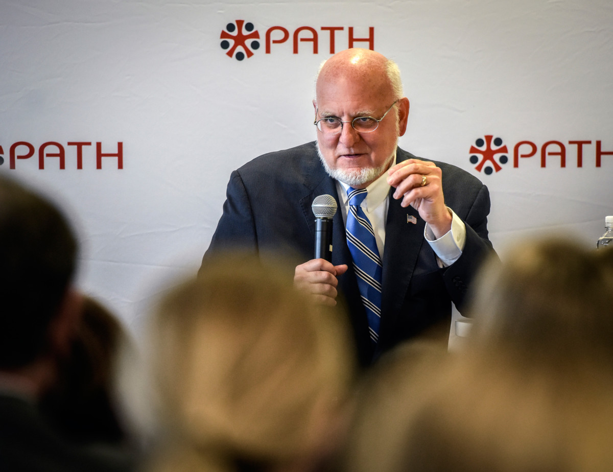 Dr. Robert Redfield, director of the Centers for Disease Control and Prevention, makes remarks at an event on June 11, 2018, in Washington, DC.