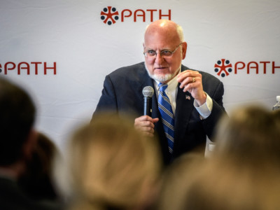 Dr. Robert Redfield, director of the Centers for Disease Control and Prevention, makes remarks at an event on June 11, 2018, in Washington, DC.