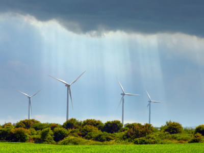 Wind turbines in Ireland.