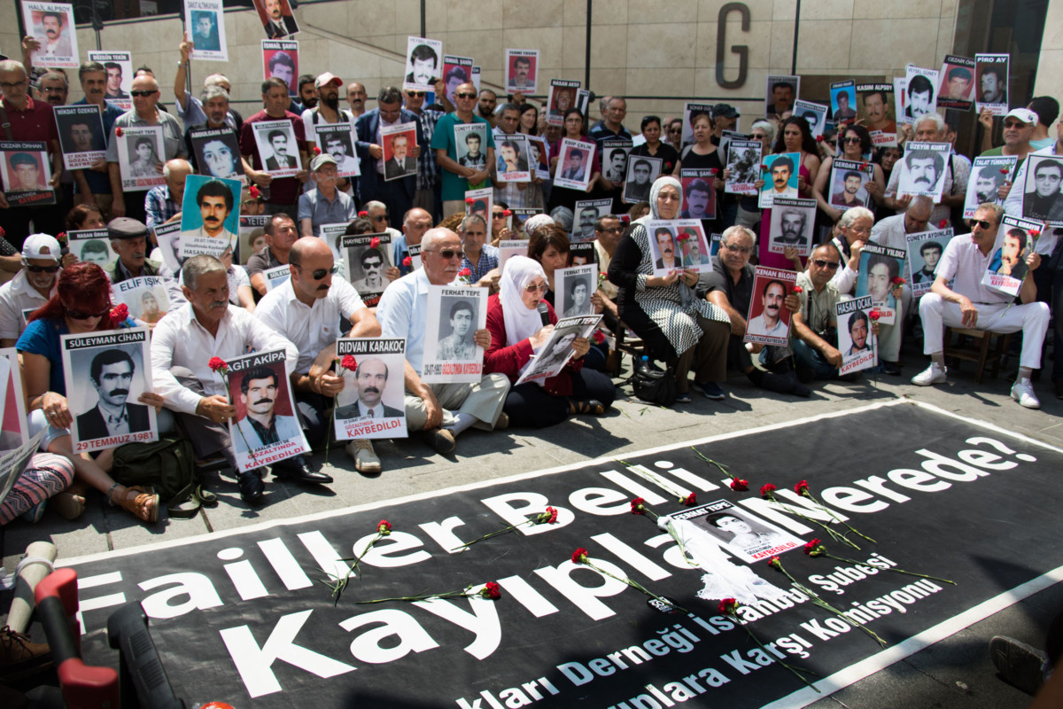 The Saturday Mothers' 695th sit-in at Galatasaray Square.