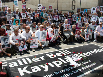 The Saturday Mothers' 695th sit-in at Galatasaray Square.