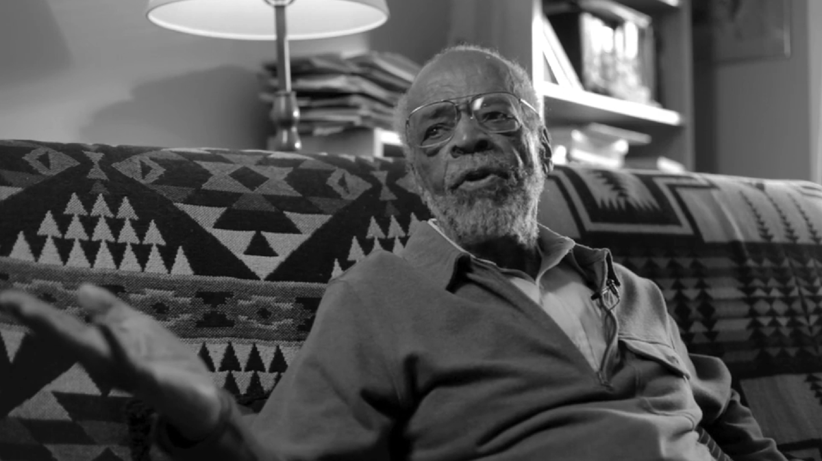 Screenshot from "The Issue of Mr. O'Dell," a documentary about the life and work of Jack O'Dell, veteran African-American civil rights activist.