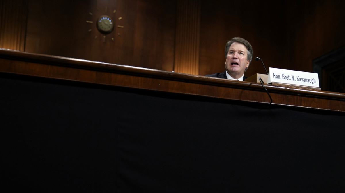 Supreme Court nominee Brett Kavanaugh testifies before the Senate Judiciary Committee at the Dirksen Senate Office Building on Capitol Hill September 27, 2018, in Washington, DC.