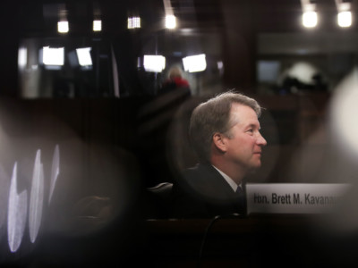 Judge Brett Kavanaugh listens to opening statements during his Supreme Court confirmation hearing before the Senate Judiciary Committee in the Hart Senate Office Building on Capitol Hill, September 4, 2018, in Washington, DC.