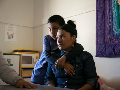 Hilda Ramirez, 29, and her son Ivan, 10, arrived in the United States in August of 2014. After spending almost a year at a for-profit immigrant detention jail in Karnes City, Texas, they've now lived in St. Andrews Presbyterian Church for a year.